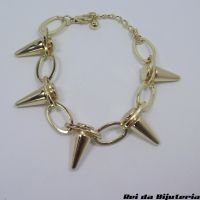 Pulseira Golden com Spikes - M2
