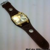 Pulseira Relogio de Couro Luxo - M9 (Quadrado - Cores Sortid