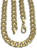 Corrente grossa masculina folheada a ouro (Grumet Curta com