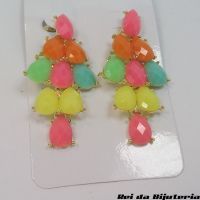 Brinco de Pedra Color Summer - M17(Cores Sortidas)