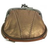 Porta Níquel Couro Legitimo Cor Bronze