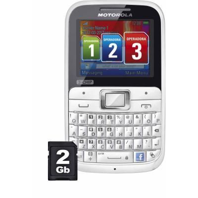 CELULAR MOTOKEY TRI-CHIP ROSA MOTOROLA EX117 - Motorola