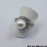 Anel Strass Perola Plus